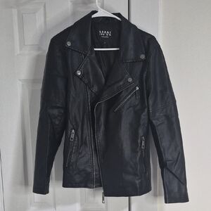 Boohoo Men's Black Biker Jacket
